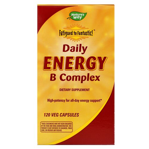 Nature's Way, Fatigue to Fantastic! Daily Energy B Complex, 120 Veggie Caps فوائد