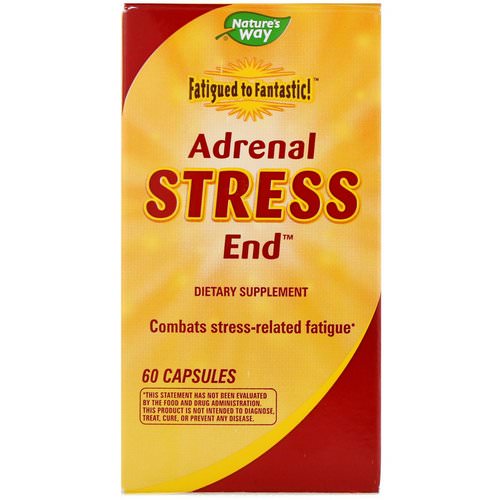 Nature's Way, Fatigued to Fantastic! Adrenal Stress End, 60 Capsules فوائد