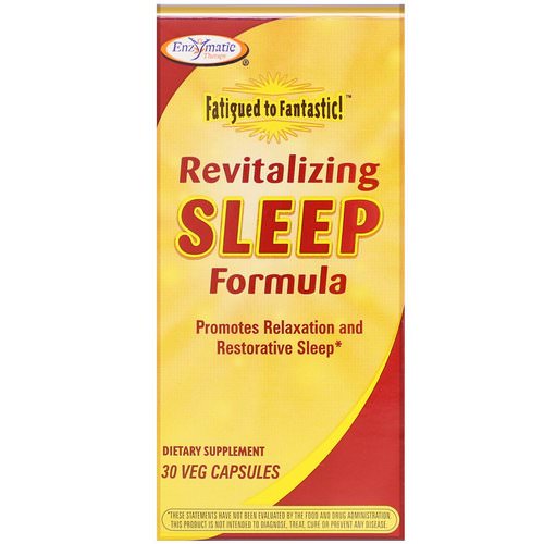 Enzymatic Therapy, Fatigued to Fantastic! Revitalizing Sleep Formula, 30 Veg Capsules فوائد