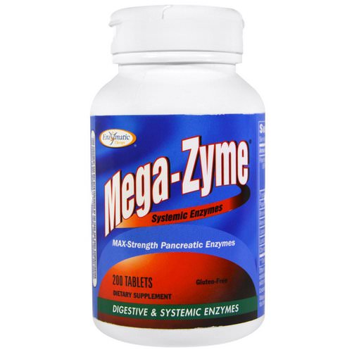 Enzymatic Therapy, Mega-Zyme, Systemic Enzymes, 200 Tablets فوائد
