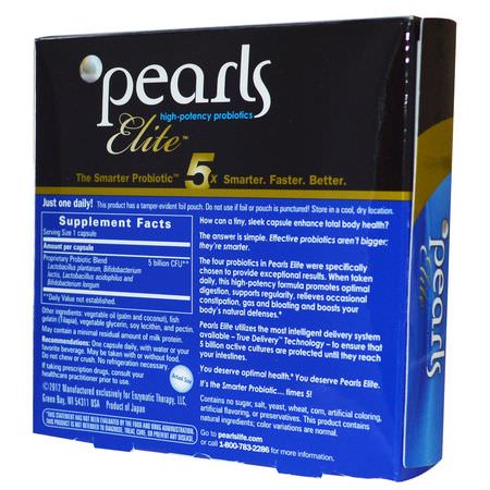 Enzymatic Therapy, Pearls Elite, High Potency Probiotics, 30 Once-Daily Capsules:البر,بي,تيك, الهضم