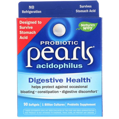 Nature's Way, Probiotic Pearls Acidophilus, 90 Softgels فوائد