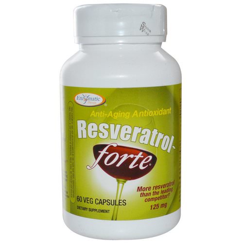 Enzymatic Therapy, Resveratrol~Forte, 125 mg, 60 Veggie Caps فوائد