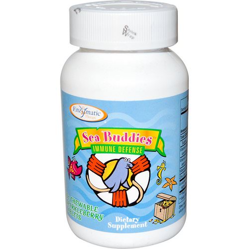 Enzymatic Therapy, Sea Buddies, Immune Defense, 60 Chewable Sparkleberry Tablets فوائد
