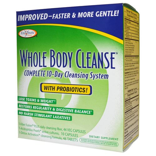 Enzymatic Therapy, Whole Body Cleanse, Complete 10-Day Cleansing System, 3 Part Program فوائد