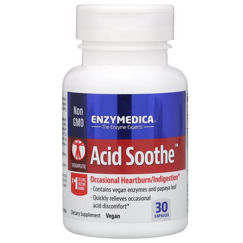 Enzymedica, Acid Soothe, 30 Capsules فوائد