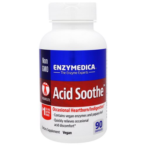 Enzymedica, Acid Soothe, 90 Capsules فوائد