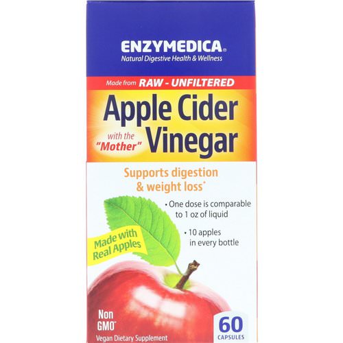 Enzymedica, Apple Cider Vinegar, 60 Capsules فوائد