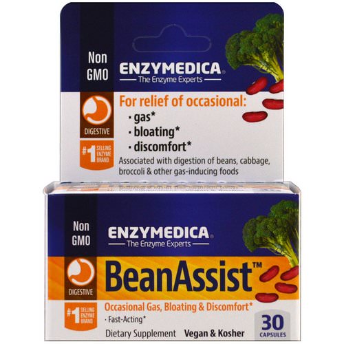 Enzymedica, BeanAssist, 30 Capsules فوائد