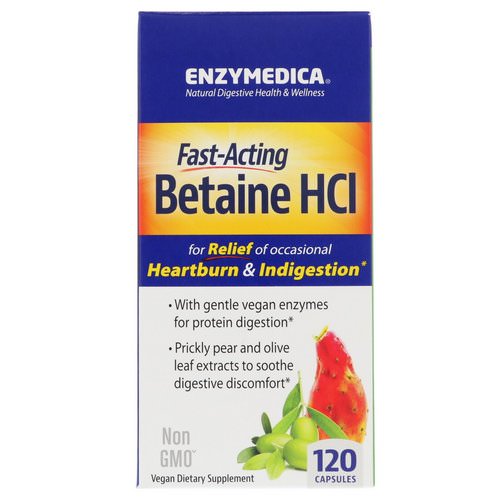 Enzymedica, Betaine HCI, 120 Capsules فوائد