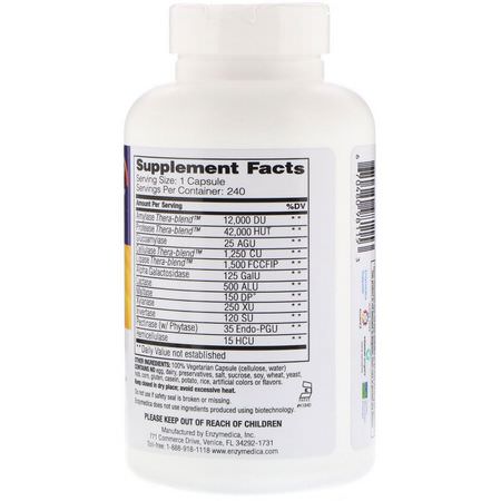 Enzymedica, Digest Complete Enzyme Formula, 240 Capsules:إنزيمات الهضم, الهضم