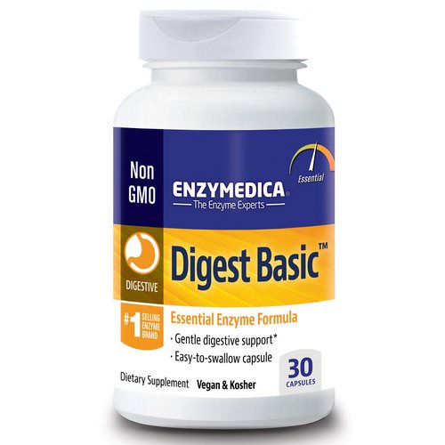 Enzymedica, Digest Basic, Essential Enzyme Formula, 30 Capsules فوائد