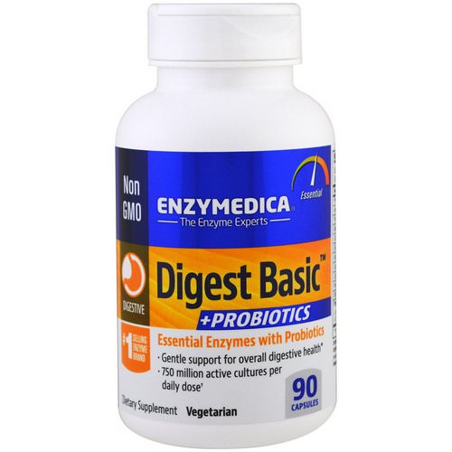 Enzymedica, Digest Basic + Probiotics, 90 Capsules فوائد