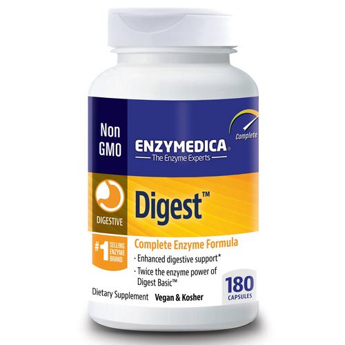 Enzymedica, Digest, Complete Enzyme Formula, 180 Capsules فوائد