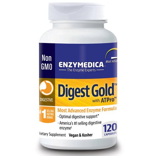 Enzymedica, Digest Gold with ATPro, 120 Capsules فوائد