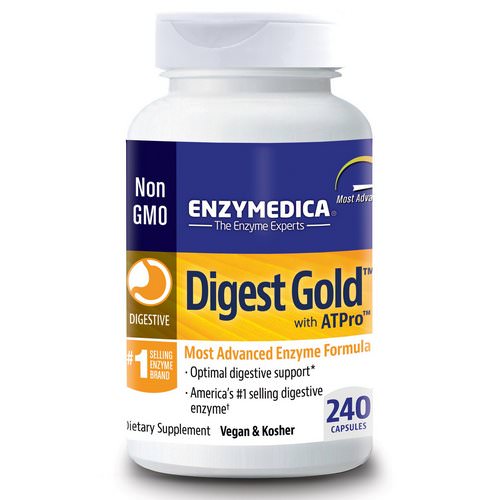 Enzymedica, Digest Gold with ATPro, 240 Capsules فوائد