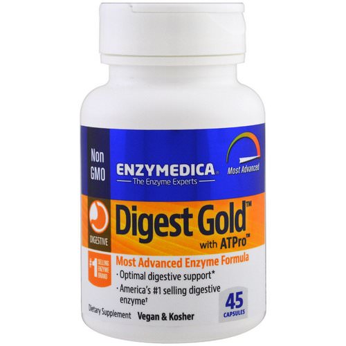 Enzymedica, Digest Gold with ATPro, 45 Capsules فوائد