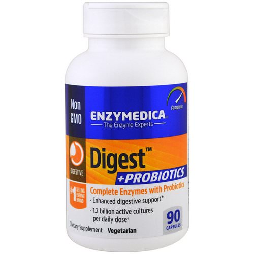Enzymedica, Digest + Probiotics, 90 Capsules فوائد