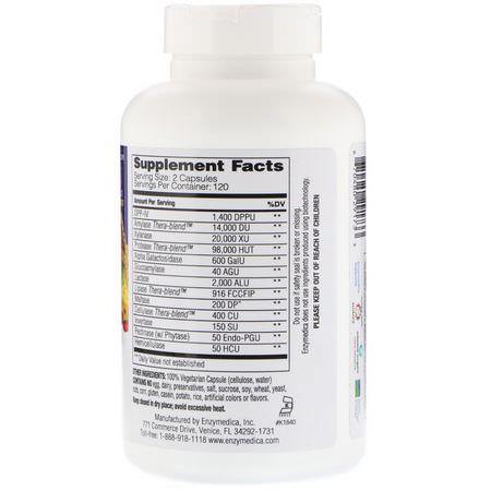 Enzymedica, Digest Spectrum, 240 Capsules:إنزيمات الهضم, الهضم