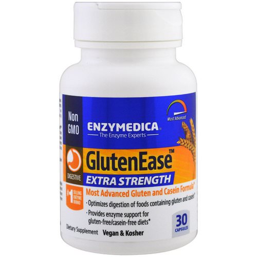 Enzymedica, GlutenEase, Extra Strength, 30 Capsules فوائد