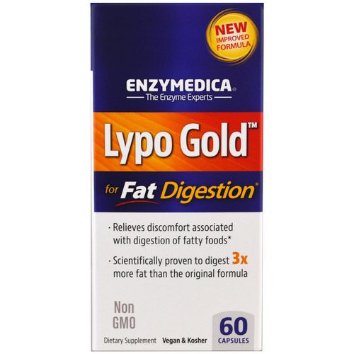 Enzymedica, Lypo Gold, For Fat Digestion, 60 Capsules فوائد