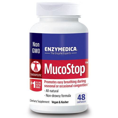 Enzymedica, MucoStop, 48 Capsules فوائد