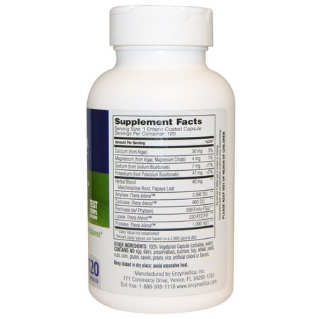 Enzymedica, pH-Basic, 120 Capsules:إنزيمات الهضم, الهضم