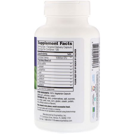 Enzymedica, Pro-Bio, Guaranteed Potency Probiotic, 120 Capsules:البر,بي,تيك, الهضم