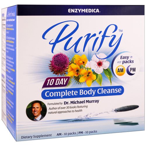 Enzymedica, Purify, 10 Day Complete Body Cleanse, AM 10 Packs / PM - 10 Packs فوائد