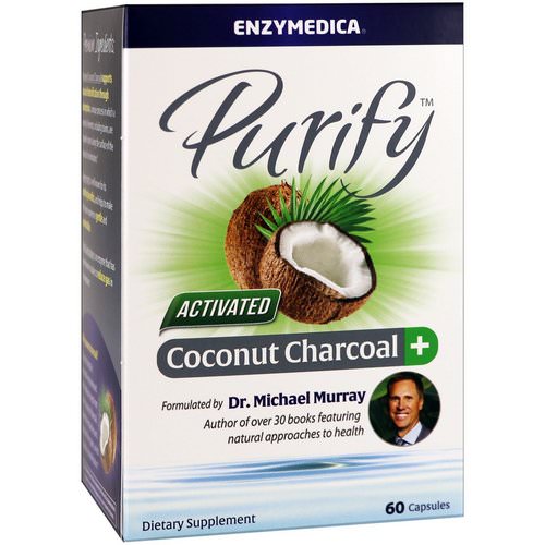 Enzymedica, Purify, Activated Coconut Charcoal+, 60 Capsules فوائد