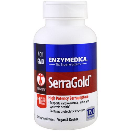 Enzymedica, SerraGold, High Potency Serrapeptase, 120 Capsules فوائد