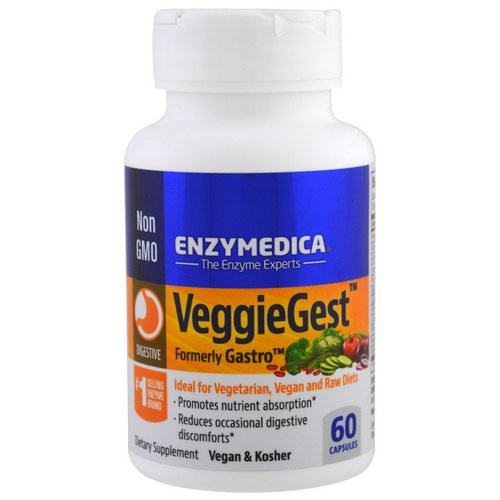 Enzymedica, VeggieGest (Formerly Gastro), 60 Capsules فوائد