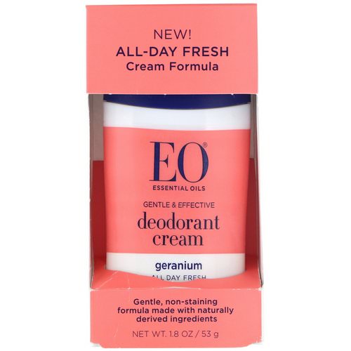 EO Products, Deodorant Cream, Geranium, 1.8 oz (53 g) فوائد