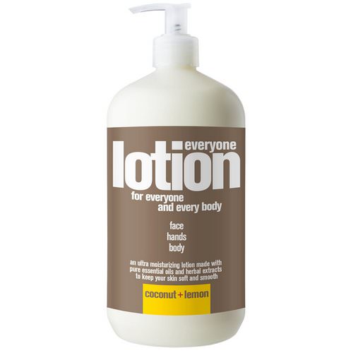 EO Products, Everyone Lotion, 3 in 1, Coconut + Lemon, 32 fl oz (946 ml) فوائد