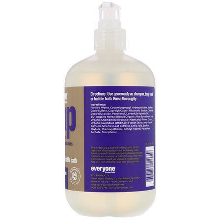 EO Products, Everyone Soap, 3 in 1, Lavender + Aloe, 16 fl oz (473 ml):حمام الفقاعات, جل الاستحمام