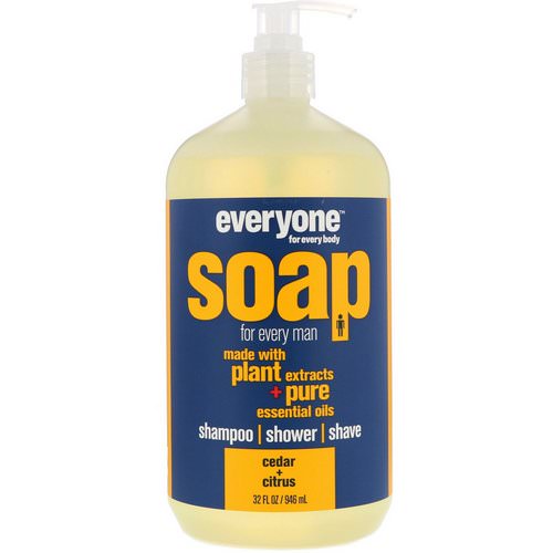 EO Products, Everyone Soap for Every Man, Cedar + Citrus, 32 fl oz (946 ml) فوائد