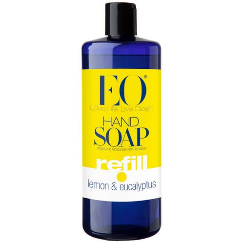 EO Products, Hand Soap, Refill, Lemon & Eucalyptus, 32 fl oz (946 ml) فوائد