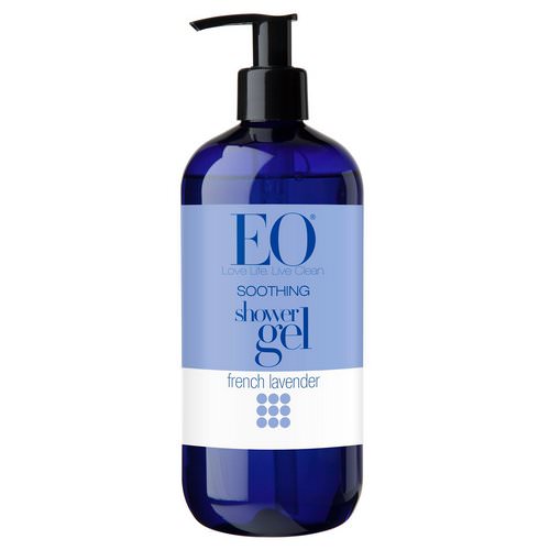 EO Products, Shower Gel, Soothing, French Lavender, 16 fl oz (473 ml) فوائد