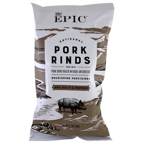 Epic Bar, Artisanal Pork Rinds, Sea Salt & Pepper, 2.5 oz (70 g) فوائد