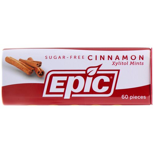 Epic Dental, Xylitol Mints, Cinnamon, Sugar-Free, 60 Pieces فوائد