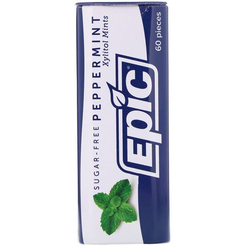 Epic Dental, Xylitol Mints, Peppermint, Sugar-Free, 60 Pieces فوائد