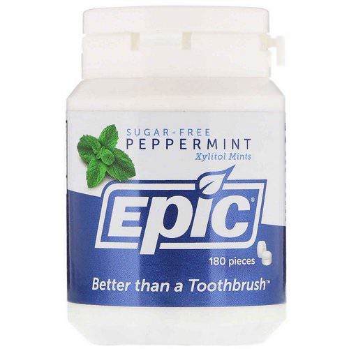 Epic Dental, Xylitol Mints, Sugar-Free, Peppermint, 180 Pieces فوائد