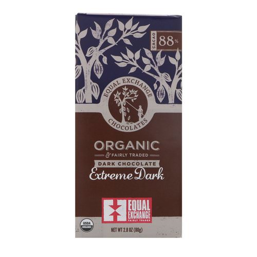 Equal Exchange, Organic, Dark Chocolate, Extreme Dark, 2.8 oz (80 g) فوائد
