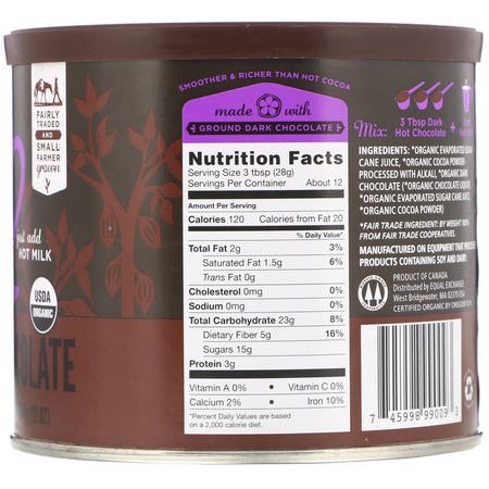 Equal Exchange, Organic Dark Hot Chocolate, 12 oz (340 g):الكاكا, شرب الش,ك,لاته