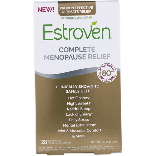 Estroven, Complete Menopause Relief, 28 Vegetarian Caplets فوائد
