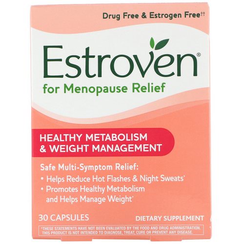 Estroven, Menopause Relief, Healthy Metabolism & Weight Management, 30 Capsules فوائد