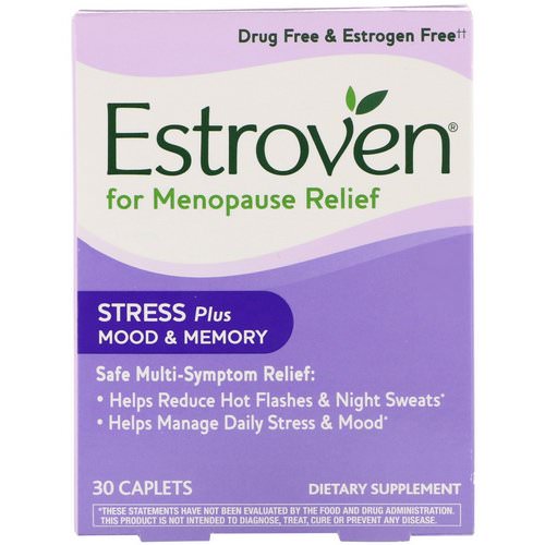 Estroven, Menopause Relief, Stress Plus Mood & Memory, 30 Caplets فوائد