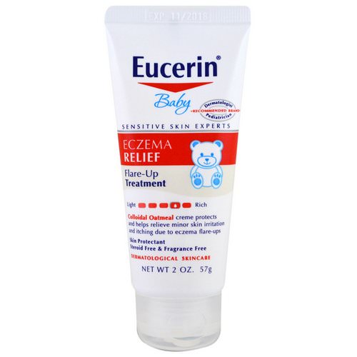 Eucerin, Baby, Eczema Relief, Flare Up Treatment, Fragrance Free, 2 oz (57 g) فوائد