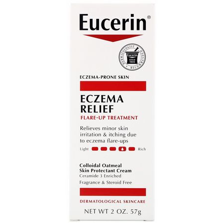 Eucerin, Eczema Relief, Flare-Up Treatment, 2 oz (57 g):حكة في الجلد, جافة