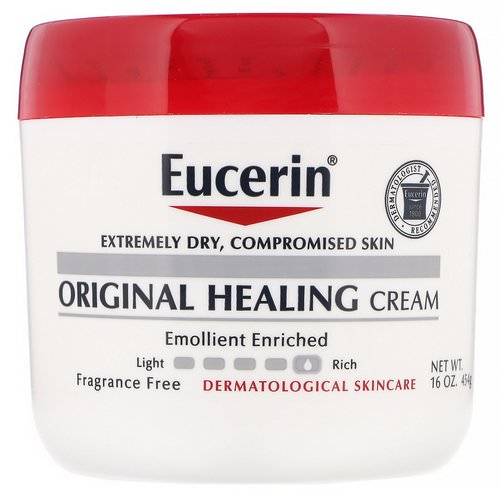 Eucerin, Original Healing Cream, For Extremely Dry, Compromised Skin, Fragrance Free, 16 oz (454 g) فوائد